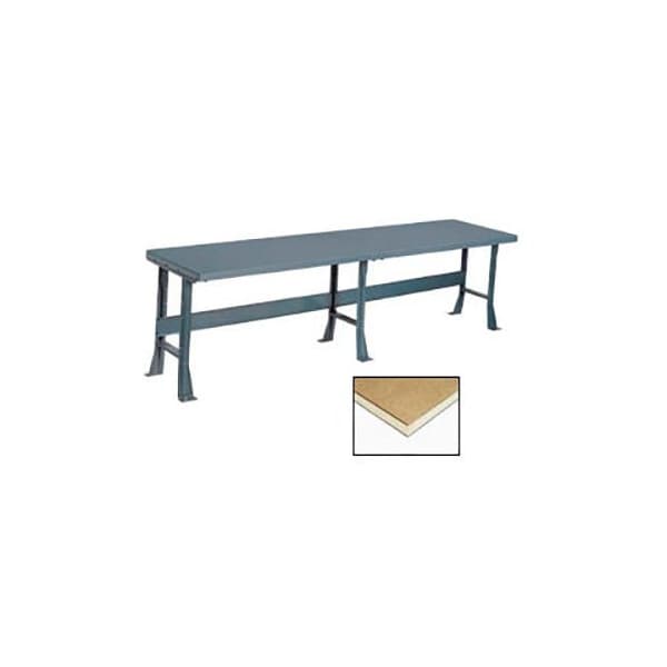 Global Industrial Production Workbench w/ Shop Top Square Edge, 120inW x 30inD, Gray 500350 - main